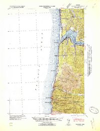 Waldport 1942 topographic map preview