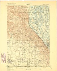 Hillsboro 1918 topographic map thumbnail