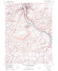 Lambertville 1953 topographic map thumbnail