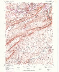 Stroudsburg 1955 topographic map thumbnail