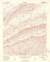 Cox Gap 1947 topographic map preview