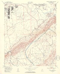 Dunaway Mountain 1947 topographic map thumbnail
