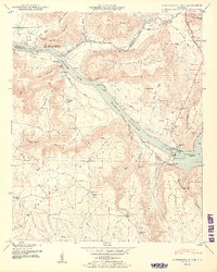 Guntersville Dam 1950 topographic map thumbnail