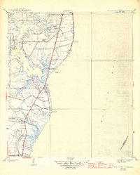 Hollingers Island 1944 topographic map thumbnail