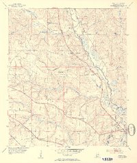 Kushla 1953 topographic map thumbnail