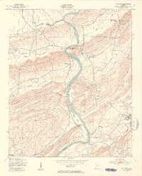 Ohatchee 1949 topographic map preview