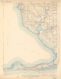Weeks Bay 1943 topographic map preview