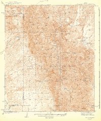 Galiuro Mts 1943 topographic map thumbnail