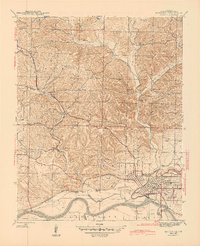 Batesville 1942 topographic map thumbnail
