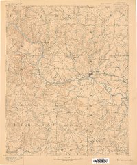 Batesville 1890 topographic map thumbnail