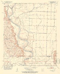 Doddridge SE 1952 topographic map thumbnail
