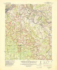 Noble Lake 1935 topographic map thumbnail