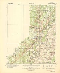Powhatan 1935 topographic map thumbnail