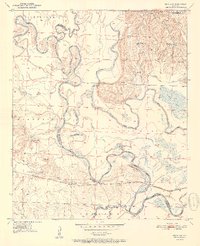 Red Bluff 1951 topographic map thumbnail