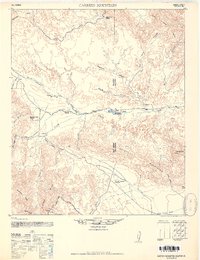 Carrizo Mountain 1942 topographic map thumbnail