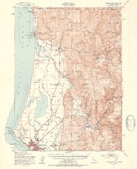 Crescent City 1952 topographic map thumbnail