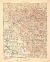 Dinuba 1924 topographic map thumbnail