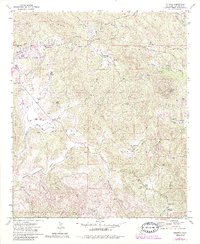 Dulzura 1972 topographic map thumbnail