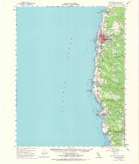 Fort Bragg 1960 topographic map thumbnail