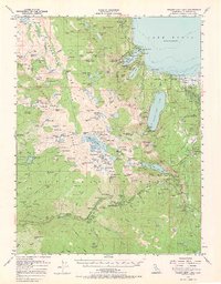 Fallen Leaf Lake 1955 topographic map thumbnail