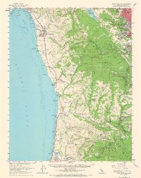 Half Moon Bay 1961 topographic map thumbnail