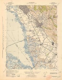 Hayward 1942 topographic map thumbnail
