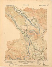 Healdsburg 1920 topographic map thumbnail