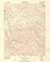 La Costa Valley 1953 topographic map thumbnail