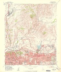 La Mesa 1953 topographic map preview