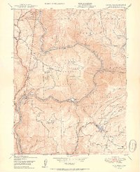 Las Plumas 1950 topographic map thumbnail
