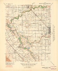Modesto West 1941 topographic map thumbnail