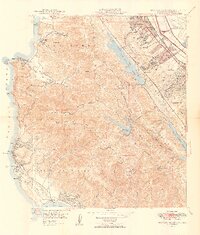Montara Mountain 1949 topographic map thumbnail