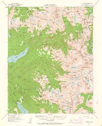Mt Abbot 1953 topographic map thumbnail