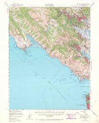 Mt. Tamalpais 1950 topographic map thumbnail
