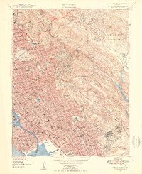 Oakland East 1947 topographic map thumbnail