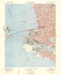 Oakland West 1949 topographic map thumbnail