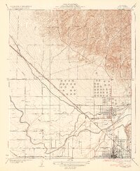 Oildale 1935 topographic map thumbnail