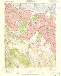 Palo Alto 1953 topographic map thumbnail