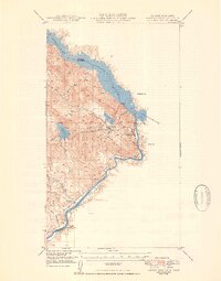 Parker Dam Area 1950 topographic map thumbnail