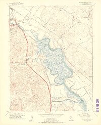Petaluma Creek 1954 topographic map thumbnail