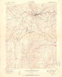 Placerville 1950 topographic map preview