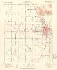 Porterville 1951 topographic map thumbnail