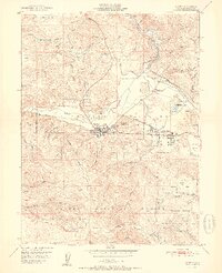 Quincy 1951 topographic map thumbnail