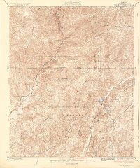 Red Mountain 1936 topographic map thumbnail