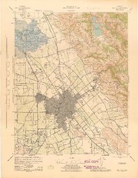 San Jose 1943 topographic map thumbnail