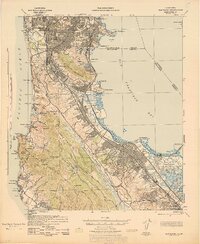 San Mateo 1943 topographic map thumbnail