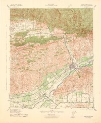 Santa Paula 1942 topographic map thumbnail