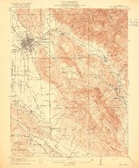 Santa Rosa 1916 topographic map thumbnail