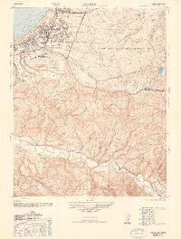 Seaside 1947 topographic map thumbnail