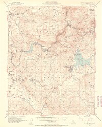 Shaver Lake 1953 topographic map thumbnail